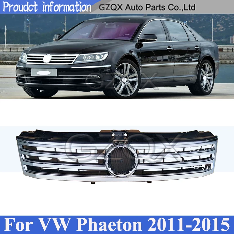 CAPQX Frontstoßstangengrillmaske Kühlergrill für VW Phaeton 2011–2015, mittleres Netz, Racing-Grill, automatisches Gitter, mittleres Netz Image