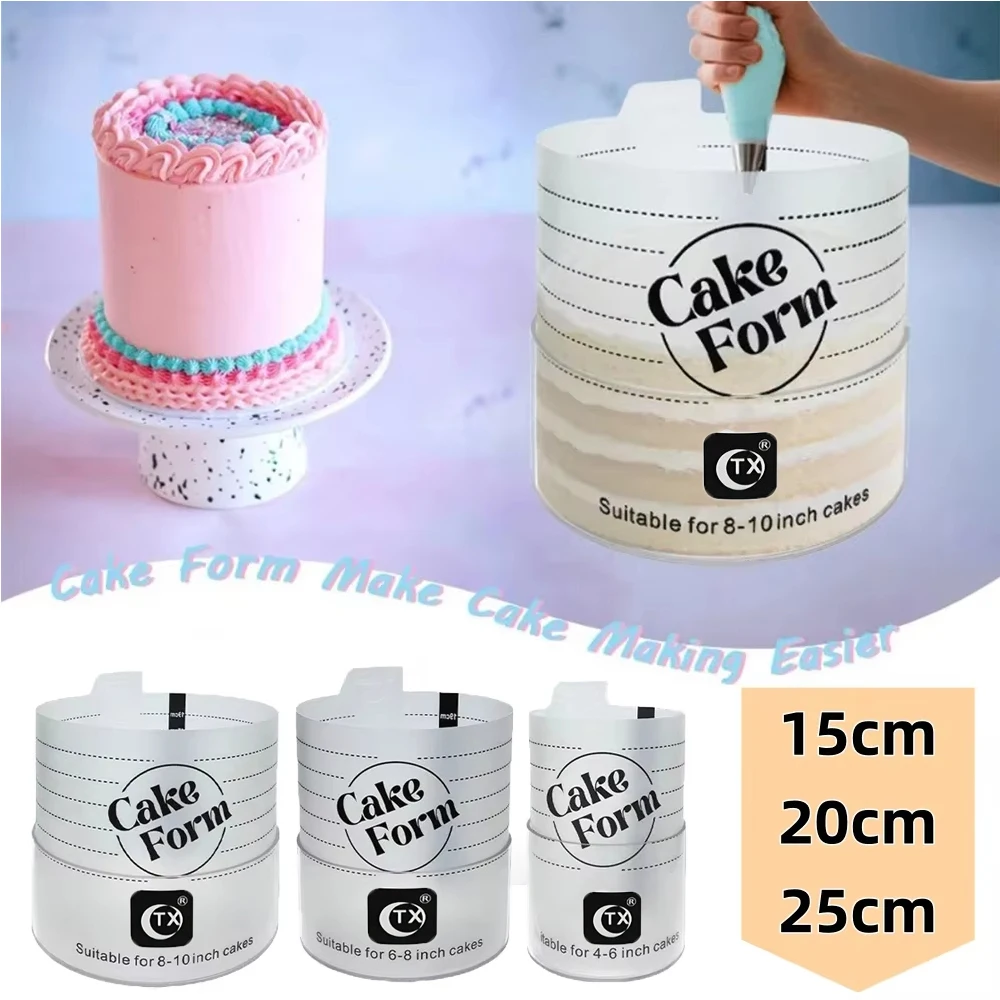 15/20/25 cm Einstellbare Runde Kuchen Ring Form Ausziehbar Mit Skala Mousse Dessert Kuchen Creme Backen Küche werkzeuge Kuchen Styling Kit Image