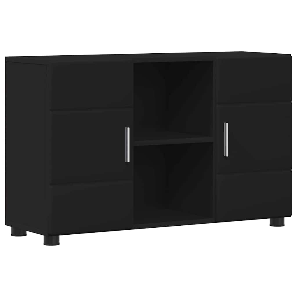 vidaXL Sideboard FLORIN Schwarz 88,5 x 30,5 x 55,5 cm Holzwerkstoff Image