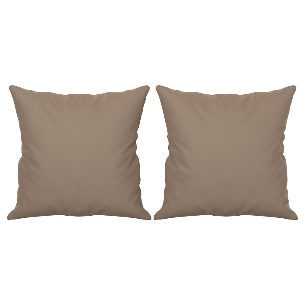 vidaXL Zierkissen 2 Stk. Taupe 40x40 cm Mikrofasergewebe Image