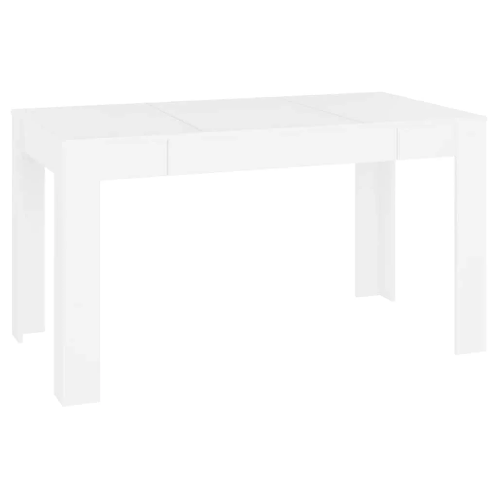 Esstisch Weiß 140x74x76cm Holzwerkstoff Moderner Stil Wohnzimmer Küche Esstisch platzsparende Esszimmermöbel Image