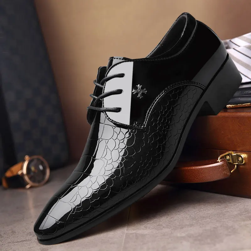 Luxus Männer Schuhe Komfortable Mann Business Casual Schuhe Lace Up Spitz Leder Schuhe Plus Größe 38-49 Männer kleid Schuh Heißer Verkauf