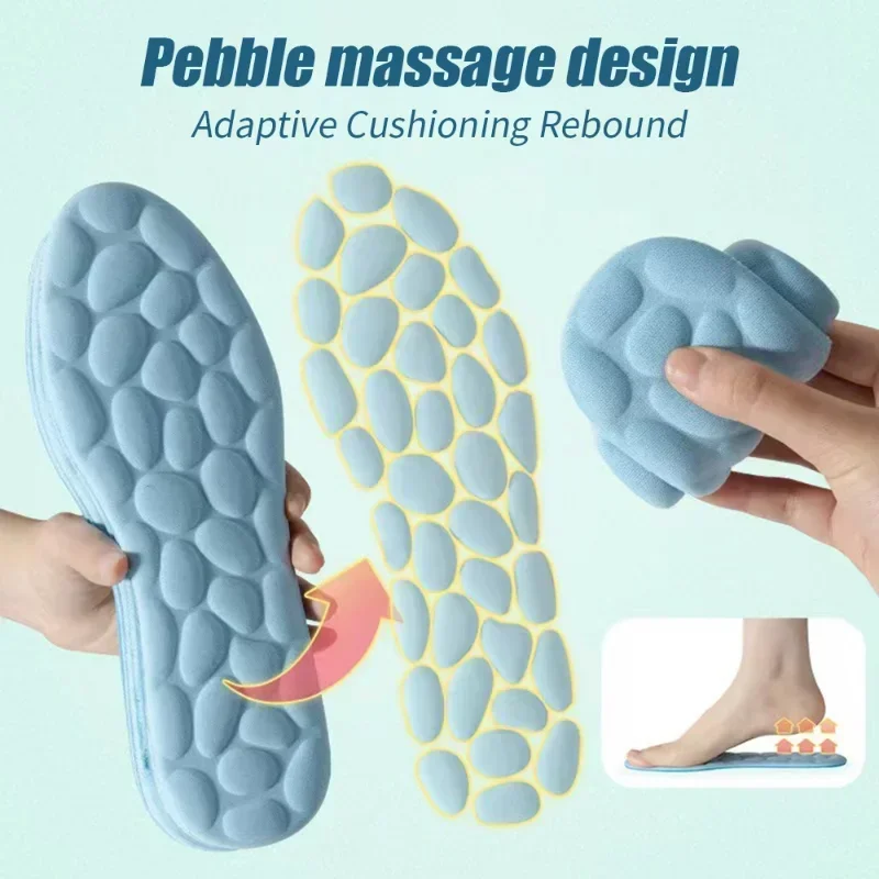 2/4 stücke Weiche Massage Memory Foam Einlegesohlen für Sport Laufschuhe Sohle Atmungsaktive Kissen Pads Frauen Männer Füße Orthopädische Einlegesohlen Image