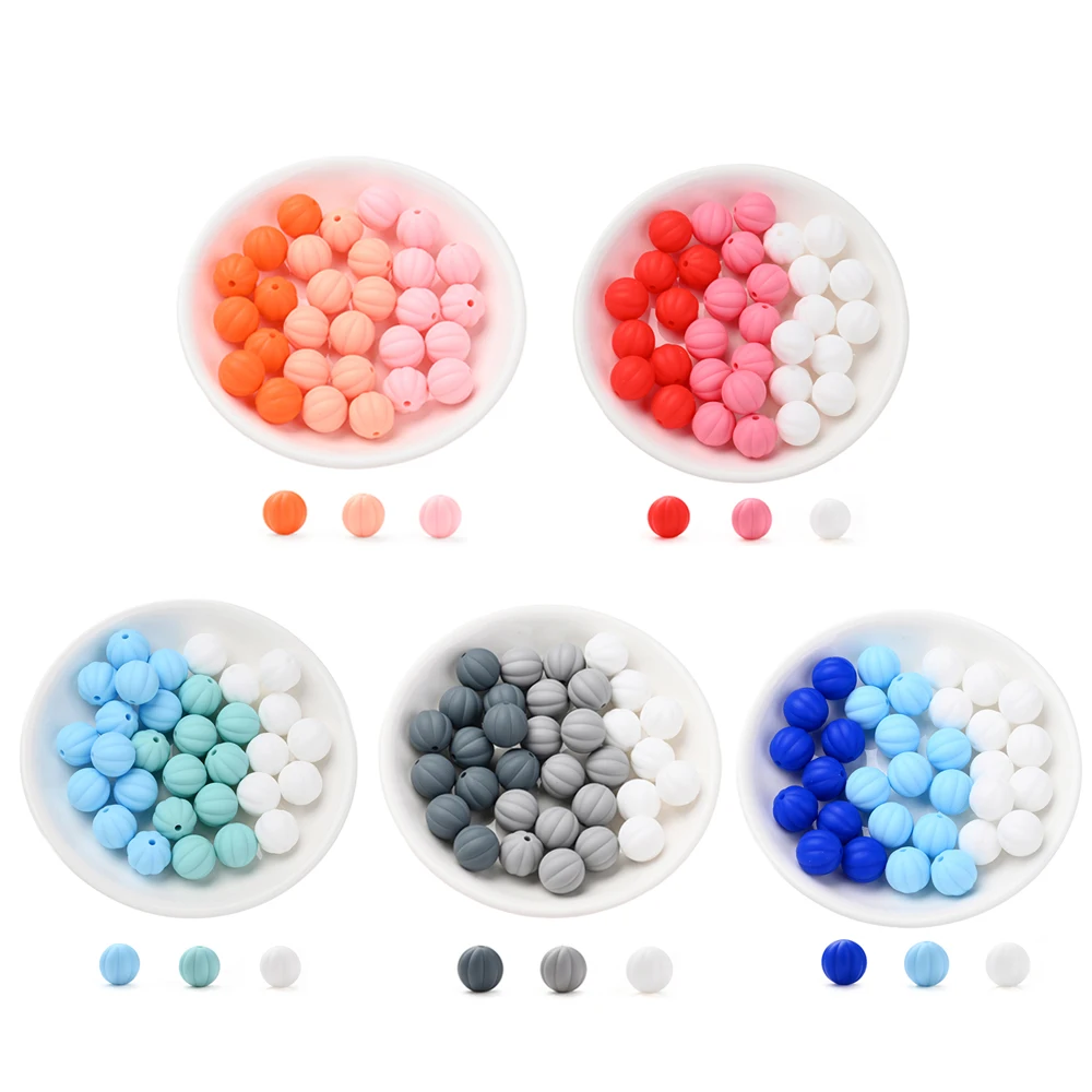 30Pcs 15mm Laterne Silikon Bead Set Für DIY Pflege Baby Spielzeug Schnuller Clip Kauen Spielzeug Schmuck Machen liefert BPA FREI