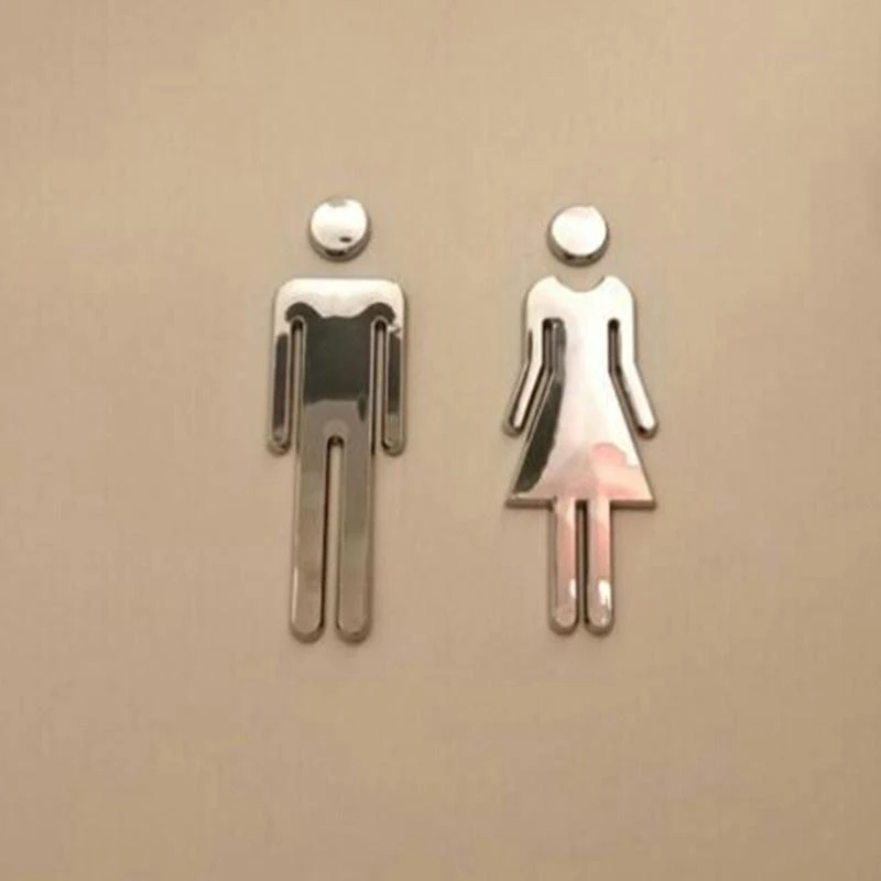 Toilette/Loo/Badezimmer/Toilette/WC Tür Wandschild Beschilderung MAN & WOMAN Kunststofftafel Promptschild