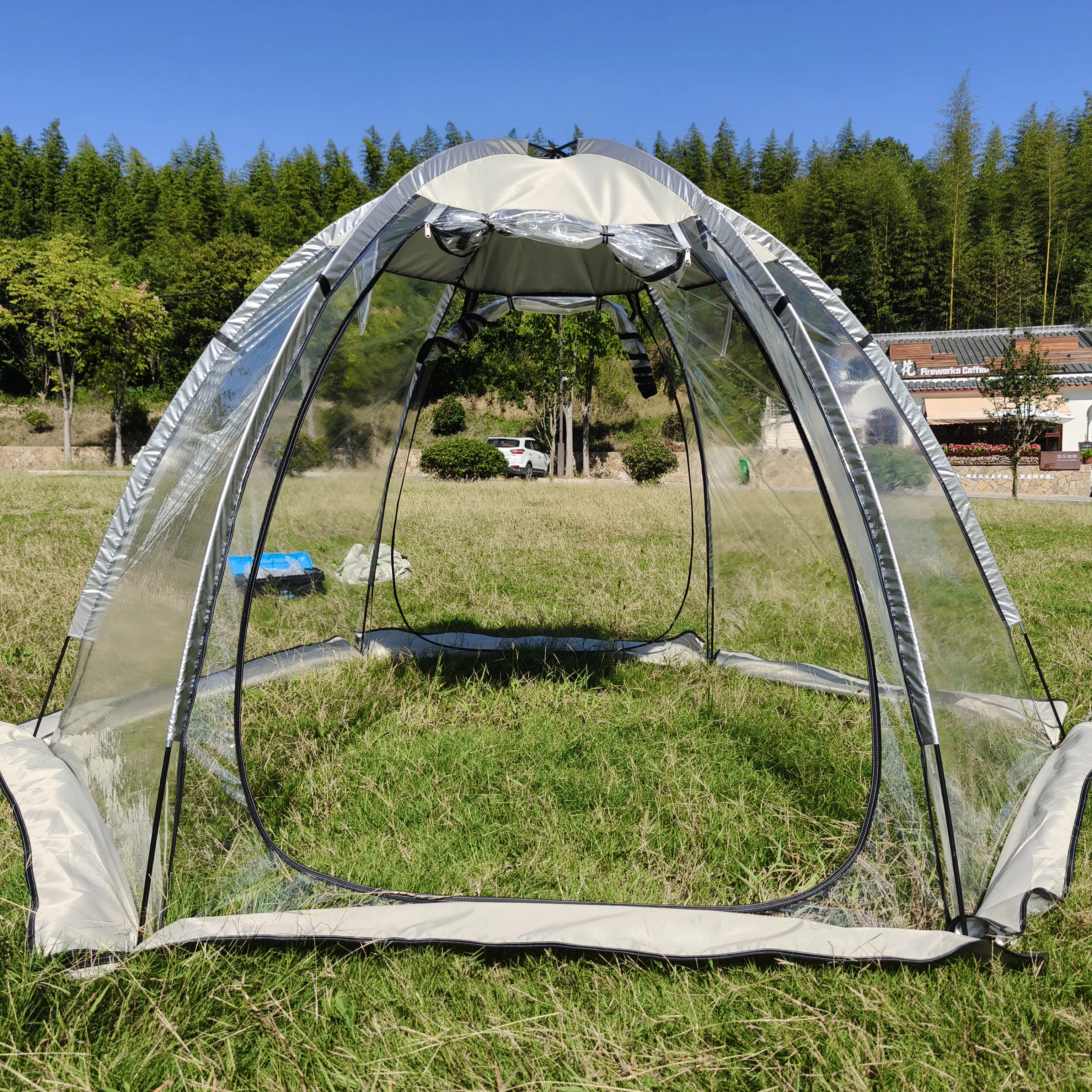 Wettersportzelt | Bubble Tent Regenschutz | Keine Kondensation, geräumiger Innenraum, Ultrasichtbarkeit | Allwetterschutz Image