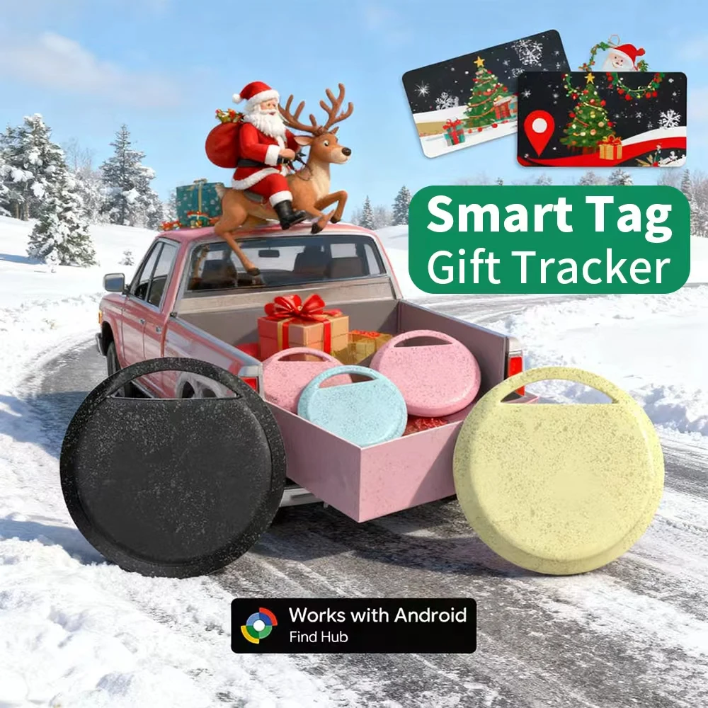 4-Stück EU umweltfreundliches Material Android Locator Arbeiten mit Google Find Hub App Remote Positioning Tracker Home Items Smart Tag für Samsung Xiaomi Pixel GMS Gerät, Kind Old Man Image
