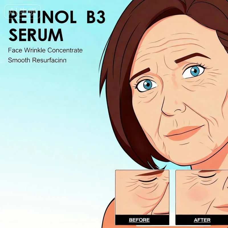 Anti Wrinkke Retinol B3 Face Essence Moisturizing Fade Fine Line Lifting Firming Repair Smooth Nourish Tighten Brighten Serum Image