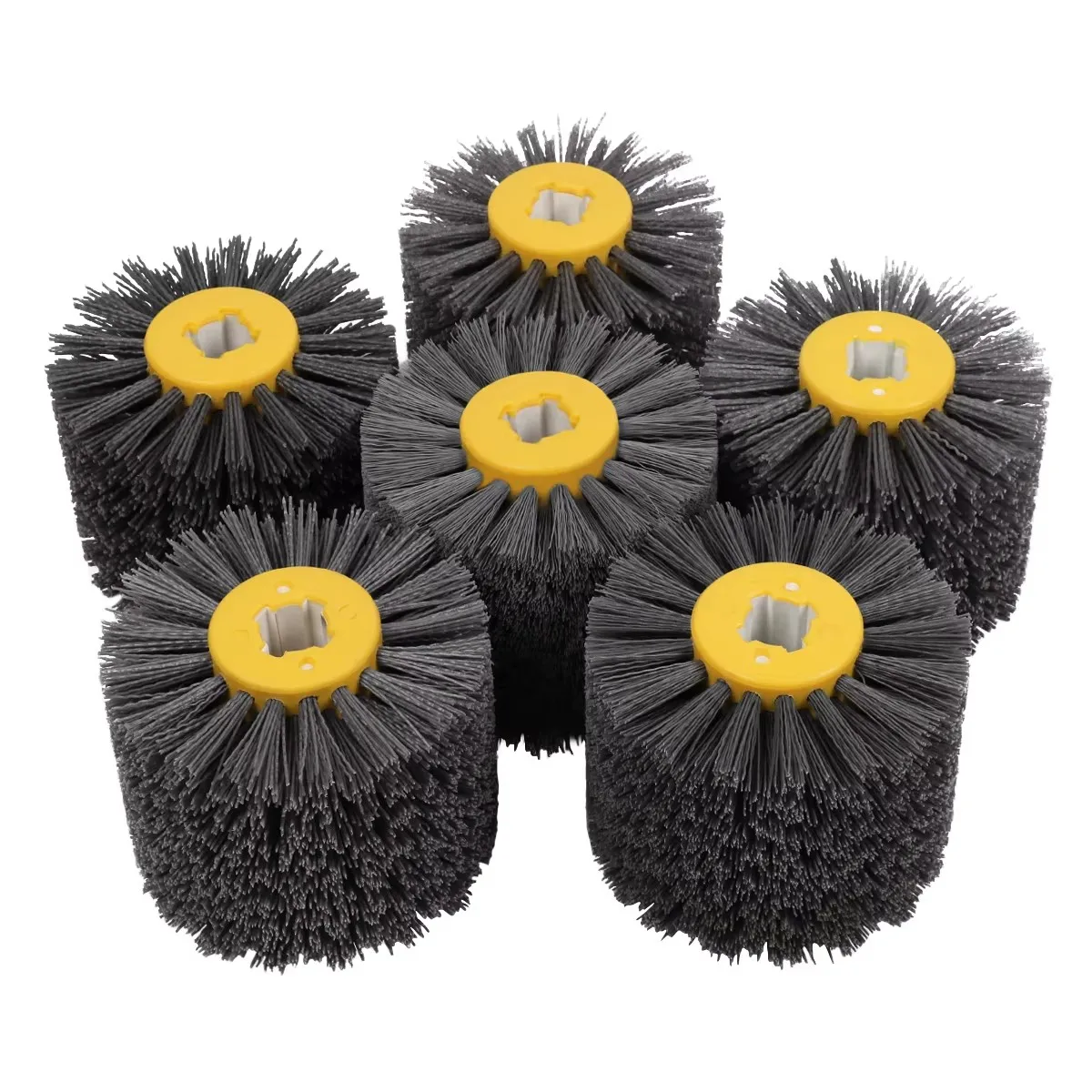 1pc 120*100*19mm 5 Zoll Schleif Nylon Draht Zeichnung Rad Trommel Polieren Elektrische Pinsel für Holz Polieren 120mm 80-600 Grit Image