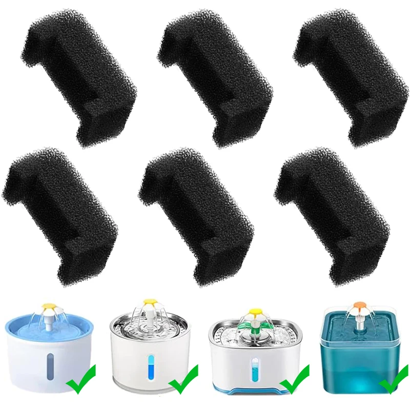 Ersatzfilter für Katzenwasserbrunnen, Aktivkohle-Ersatzfilter, Haustier-Katzen-Wasserspender, Filter, Zubehör Image