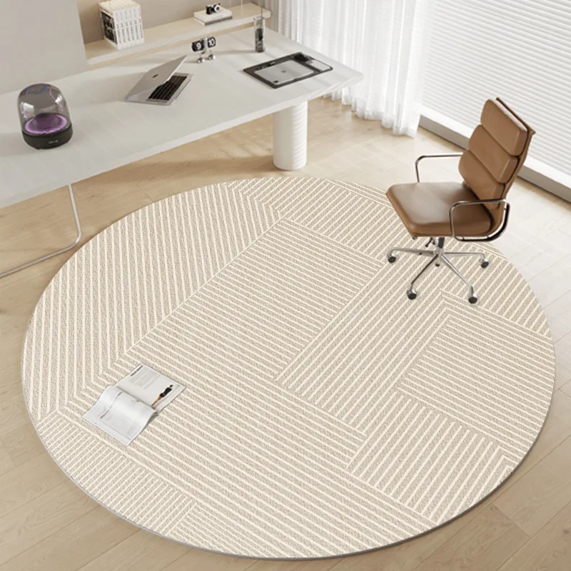 VIKAMA Runder Teppich, Schlafzimmer-Computerstuhl, schützende Bodenmatte, Wohnzimmer-Drehstuhl-Bodenmatte, Heimdekoration Image