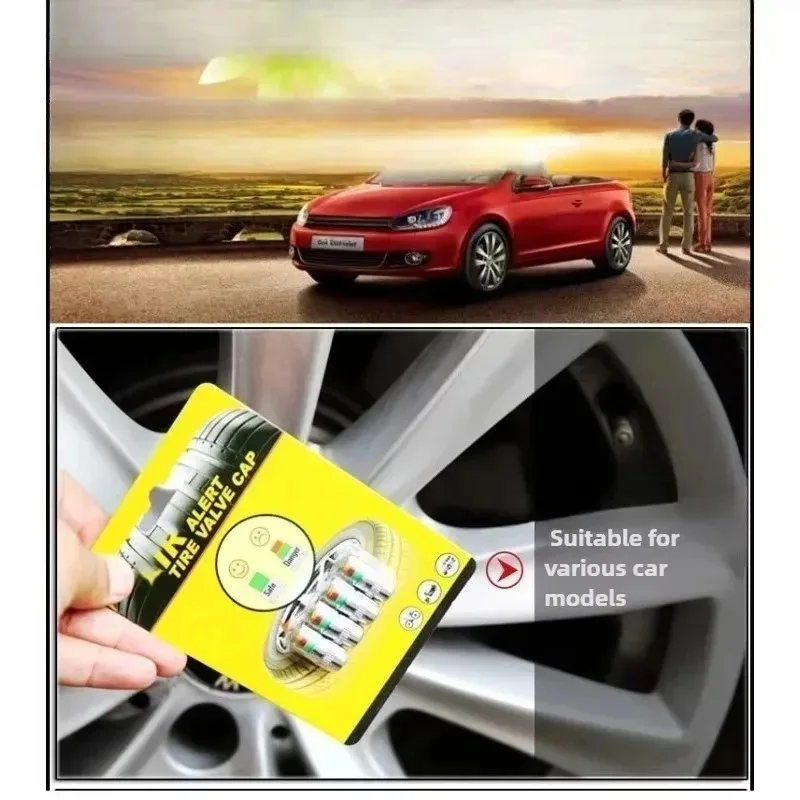 Auto Reifendruck Monitor Ventil für Auto Reifendruck Inspektion Kappe Werkzeug Reifen Externe Ventil Erkennung Sensor Anzeige Alarm Image