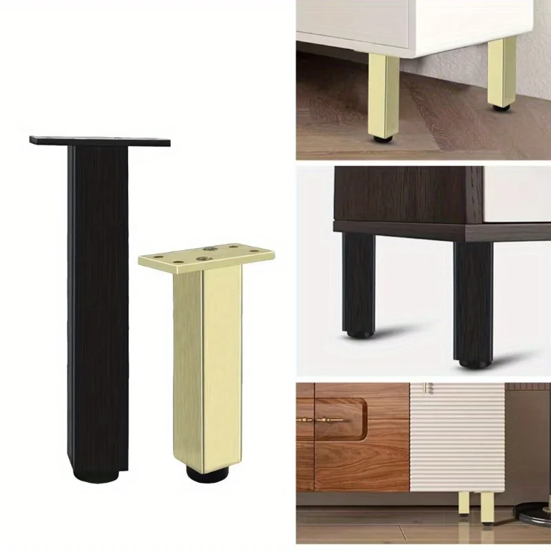 4 Stützbeine für Badezimmerschränke aus Aluminiumlegierung, verstellbare wasserdichte Schrankbeine, TV-Schrankbeine, Sofabeine, Möbelbeine Image