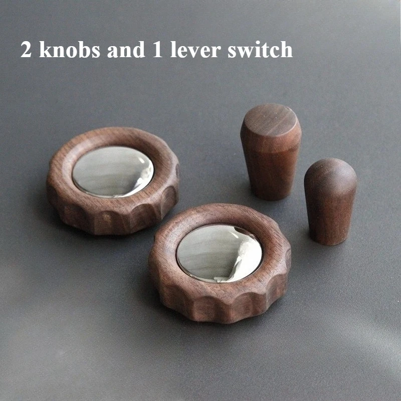 Anwendbar auf Rocket Lelit Aibo Crem One E61 Kaffeemaschine Walnussteile, Knöpfe, Zugstangen, Schalter Image