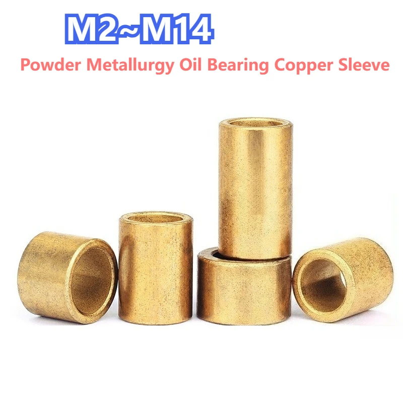 Pulvermetallurgie Öllager Kupferhülse Messing Wellenhülse M3 M4 M5 M6 M8 M10 M12 M14 Lagerhülse Basisbuchse Image