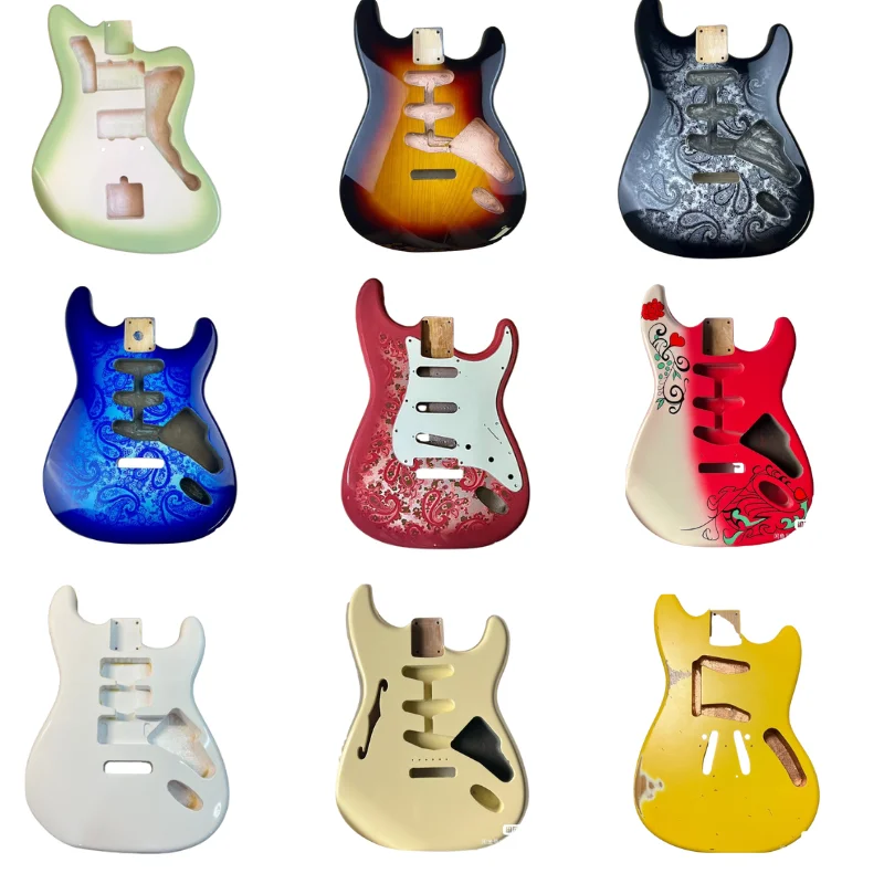 Erle ST E-Gitarren-Korpus – metallisch grün glänzendes Polyester-Finish | Ersatzteil für Stratocaster | DIY-Gitarre gebaut Image
