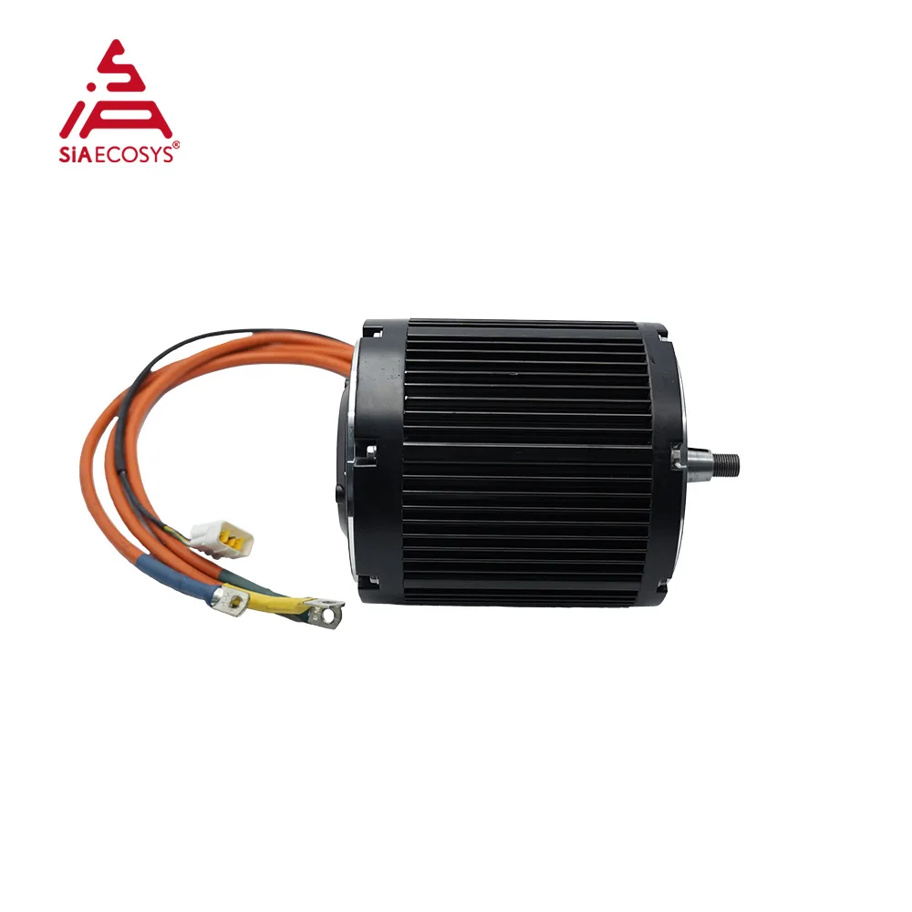 QS MOTOR 10KW PMSM Haarnadelmotor D155A-70 72V Hochleistungs-Encoder-Mittelantriebsmotor für Elektromotorräder Image