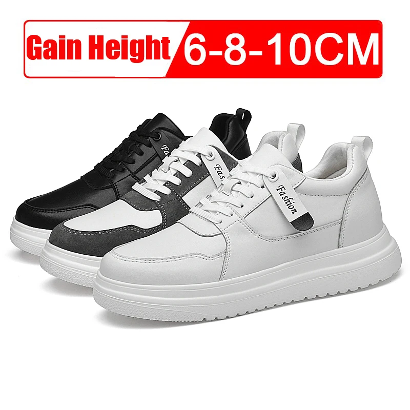 2025 Männer Aufzug Höhe Erhöhen Schuhe Turnschuhe Schuhe für Männer 10 cm Sport Casual Unsichtbare Innere Erhöhung 8 cm Weiße Schuhe