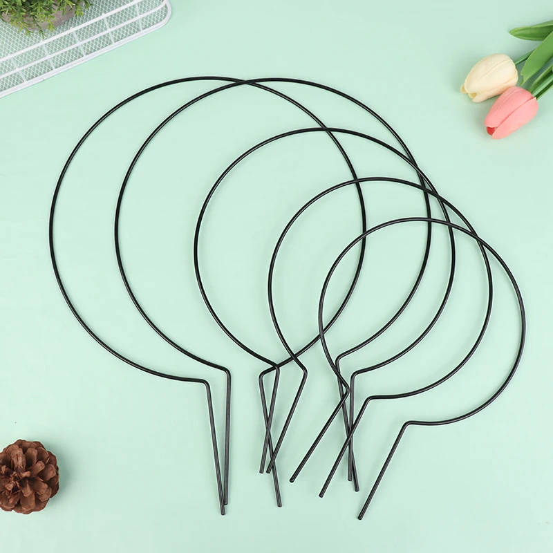 2Pcs Eisen Herz-Förmigen Garten Anlage Unterstützung Stake Stehen Runde Reben Klettern Spalier Blume Rahmen Garten Dekor