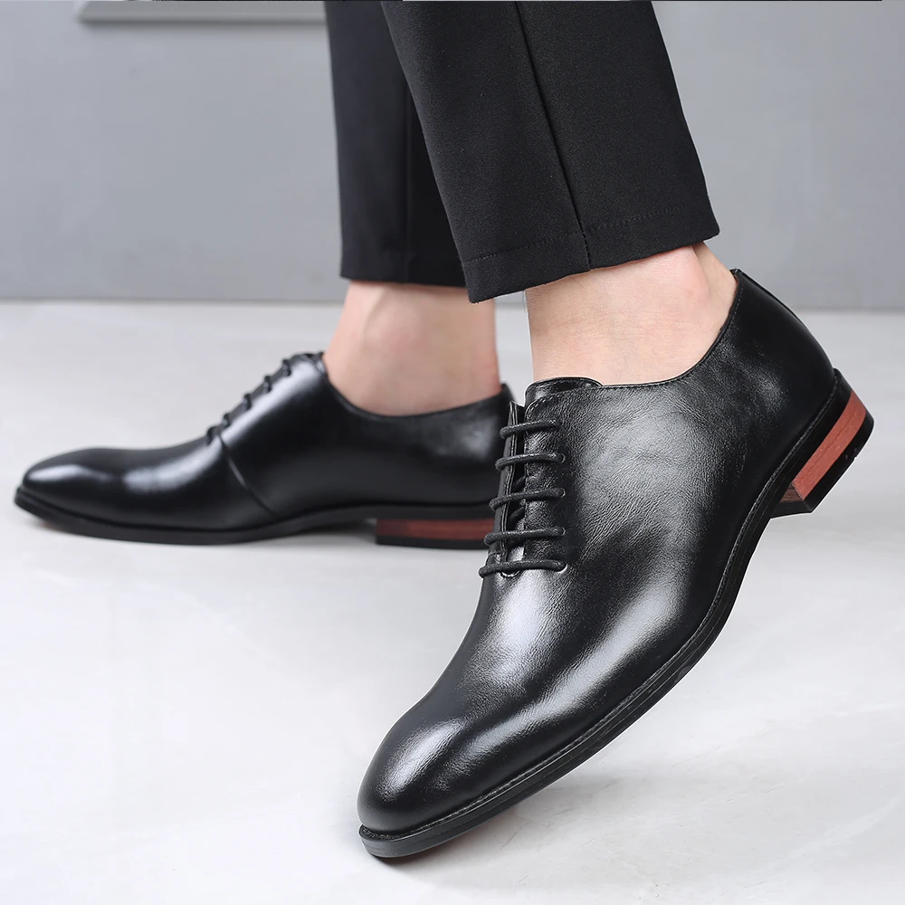 Mode-Business-Kleid-Herrenschuhe, klassisches Leder, formelle Herrenschuhe, bequeme Slip-On-Kleiderschuhe, Herren-Oxfords, Größe 47, 48