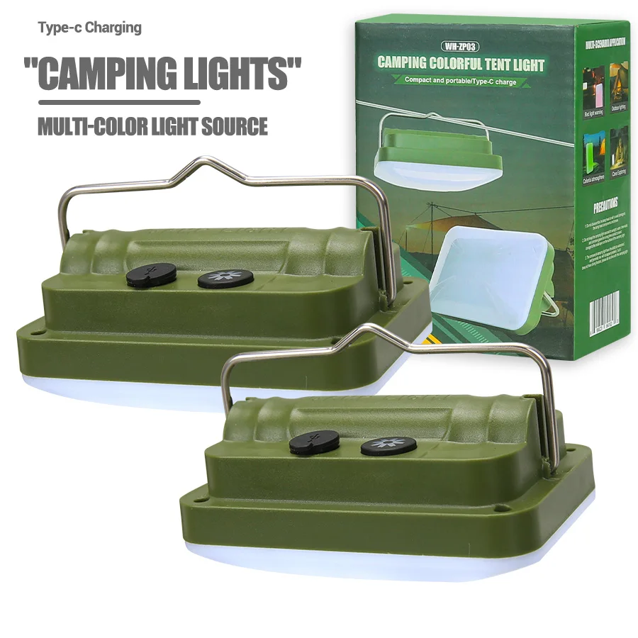 Wiederaufladbare Campinglampe mit Haken – 7 Lichtmodi, wasserdicht für den Außenbereich, tragbare Laterne für Rucksackreisen, Zeltbeleuchtung, Wanderreisen