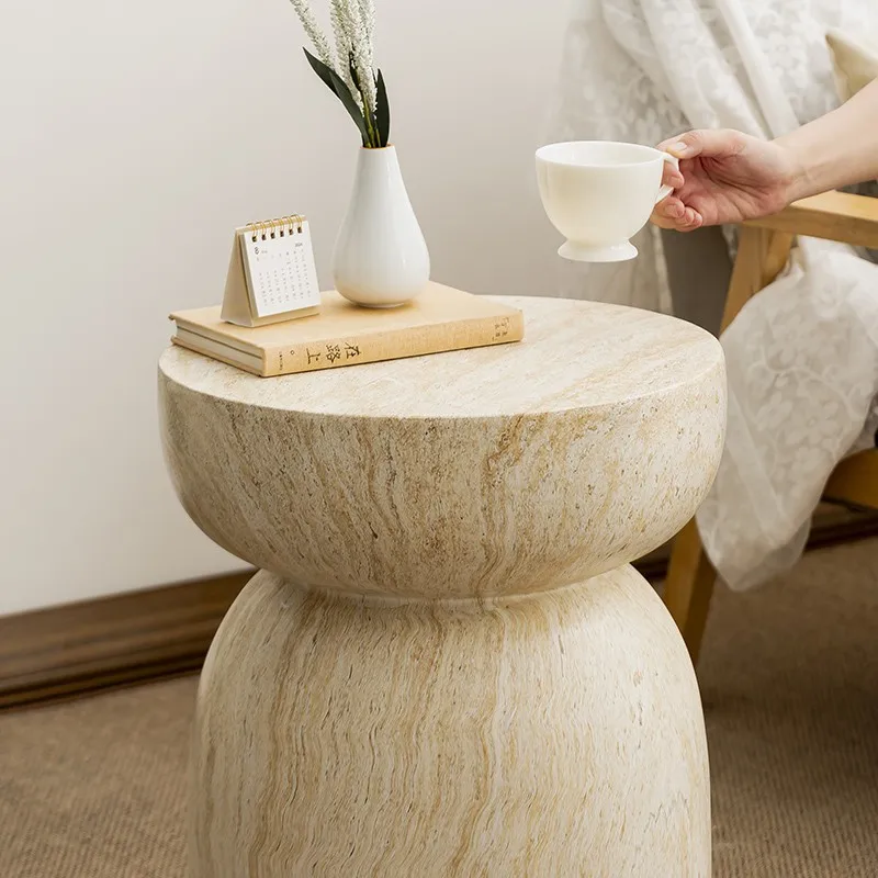 Mittelalterlicher Stil Bianji B & B Haushalts-Couchtisch, TV-Schrank, Nachttisch, Schlafzimmer, Balkon, Pool, runder Tisch Image