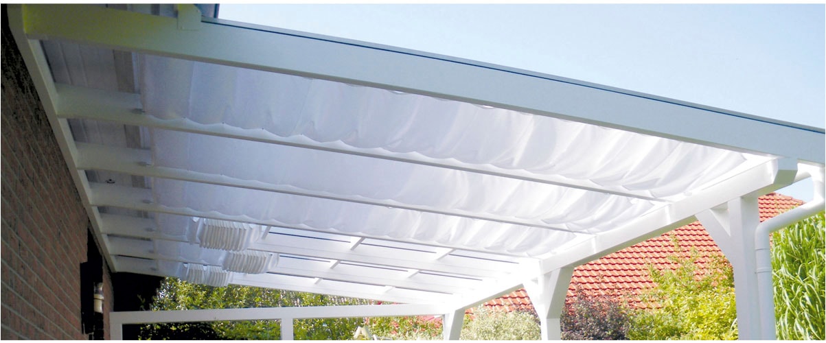 Sonnensegel SKANHOLZ, weiß, Polyester, Sonnensegel, für Breite 648 cm, Tiefe 257/289/300 cm