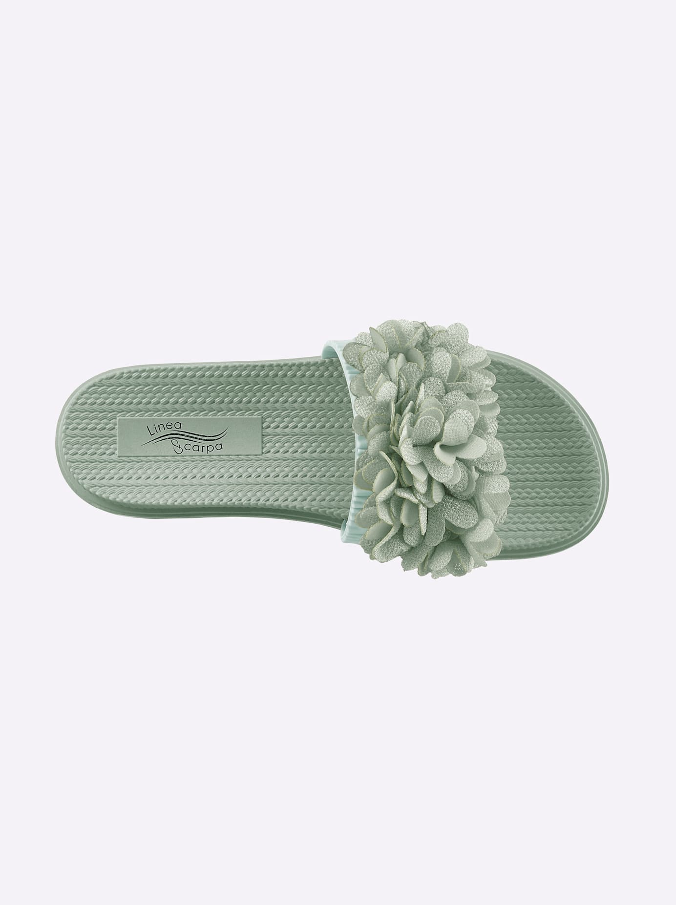Badepantolette SIEBI`S, Damen, Gr. 38, eucalyptus, Synthetik, Schuhe