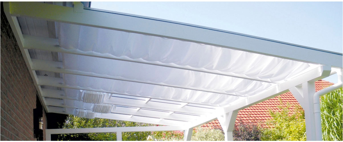 Sonnensegel SKANHOLZ, weiß, Polyester, Sonnensegel, für Breite 434 cm, Tiefe 239/250 cm