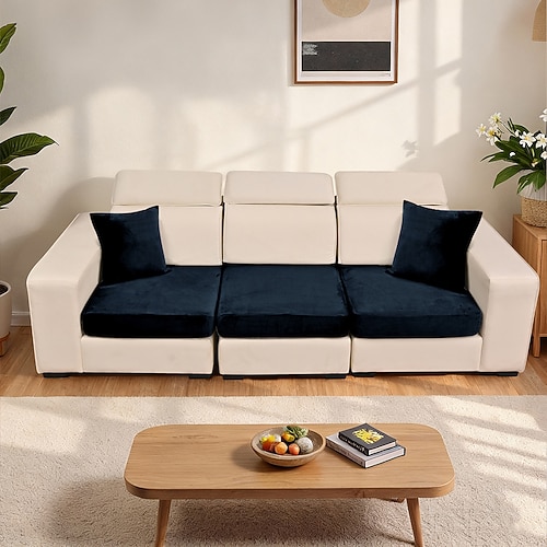 1/2/3 Stück einfarbige, elastische Sofakissenbezüge aus silberfuchsfarbenem Samt, universelle Samt-Sofaüberzüge im europäischen Stil, weich und strapazierfähig, perfekt für die Heimdekoration und zum Image