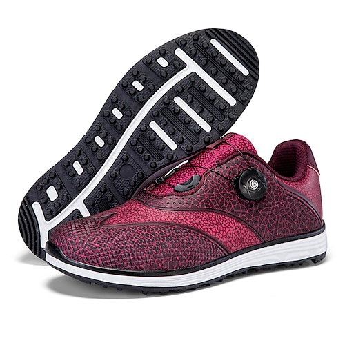 Lila Herren-Golfschuhe – stilvoll und bequem mit Boa-Verschlusssystem, ideal zum Golfen, für Outdoor-Aktivitäten und Freizeitkleidung Image
