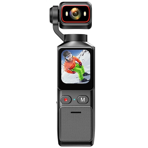 4K-HD-Actionkamera mit 180°-Drehobjektiv, Bildstabilisierung, 1,9-Zoll-Bildschirm, 2000-mAh-Akku und geringem Gewicht – ideal zum Vloggen. Reise-Vlogging-Ausrüstung: schlankes Design, robuste Image