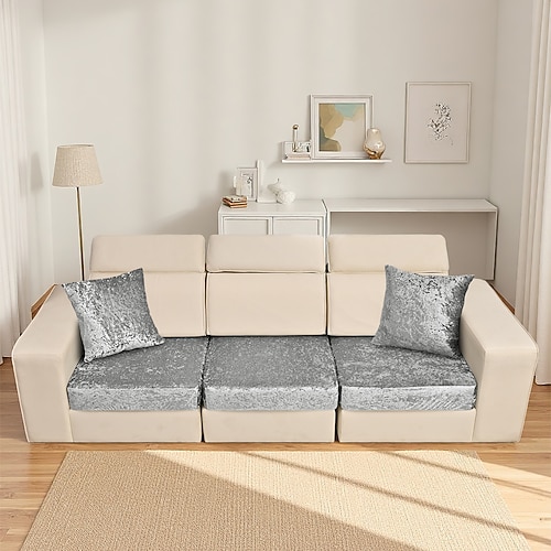 1/2/3-teiliges Set einfarbiger, elastischer Sofakissenbezüge, kratzfest für Katzen, universeller Sofabezug mit vollständiger Abdeckung, strapazierfähiger und stilvoller Schutz für Wohnzimmermöbel