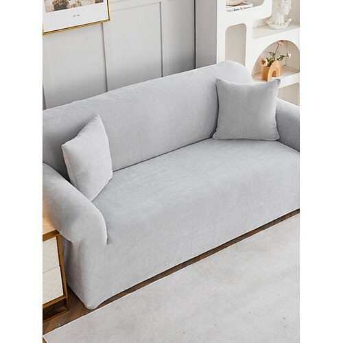 1 dicker Chenille-Sofabezug, modisch und luxuriös, dekorativer Sofaschutz, rutschfest, staubabweisend, kratzfest, geeignet für Schlafzimmer, Wohnzimmer, Arbeitszimmer und Büro – für jede Jahreszeit. Image