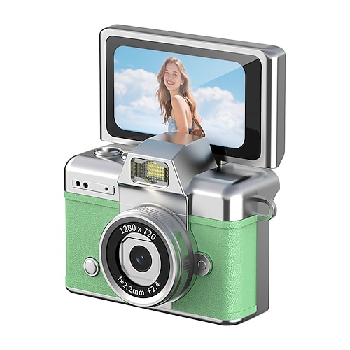 Mini Digital-Kamera mit 1,47 Zoll LCD-Bildschirm 1080p Mini Retro Digitalkamera Schlüsselanhänger mit Klappbildschirm Gefühl von alten 90er-Fotografien Schlüsselanhänger Größe Geburtstags- und Image