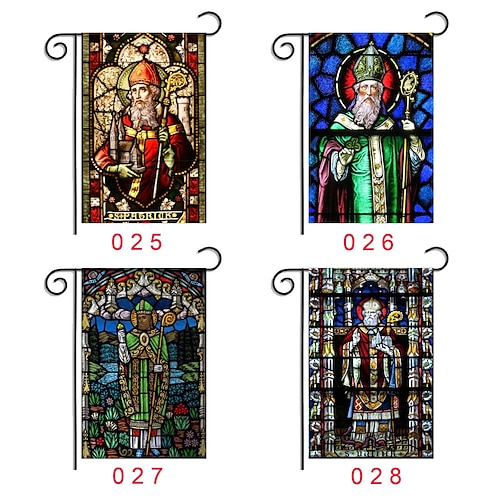 Irische Gartenflagge zum St. Patrick's Day, Kleeblattmotiv, festliche Feiertagsdekoration für den Garten, St. Patrick's Day-Atmosphäre, Dekoration für Gartenpartys im Freien.