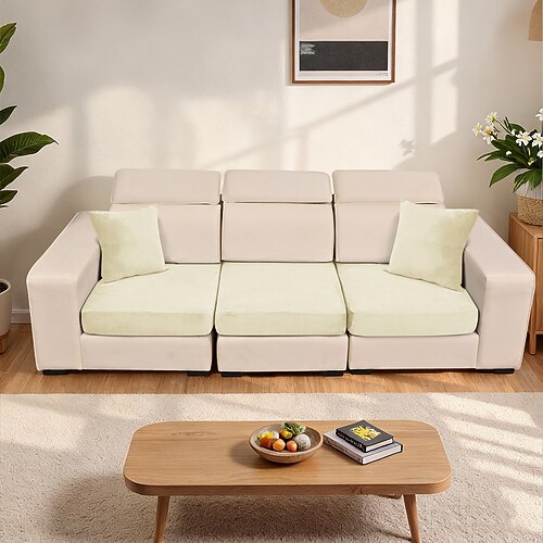 1/2/3 Stück einfarbige, elastische Sofakissenbezüge aus silberfuchsfarbenem Samt, universelle Samt-Sofaüberzüge im europäischen Stil, weich und strapazierfähig, perfekt für die Heimdekoration und zum Image