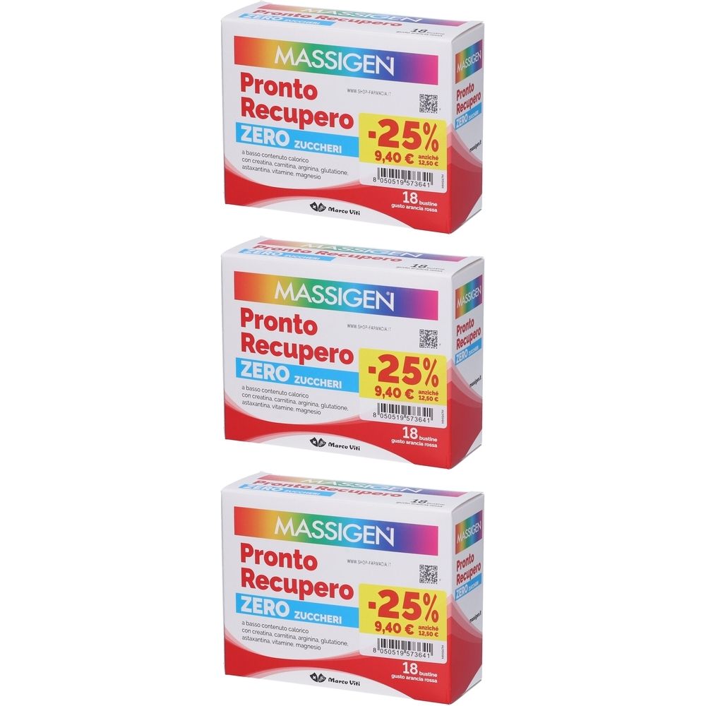 MASSIGEN® Pronto Recupero Zero Zuccheri Bustine PROMO 3x108 g