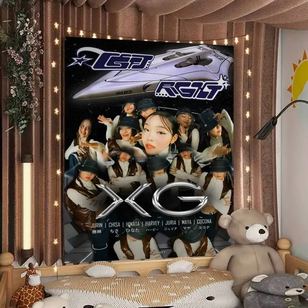 Kpop X-Xg Hängender böhmischer Wandteppich, indischer Buddha, Wanddekoration, Hexerei, böhmischer Hippie, günstiger Hippie-Wandbehang