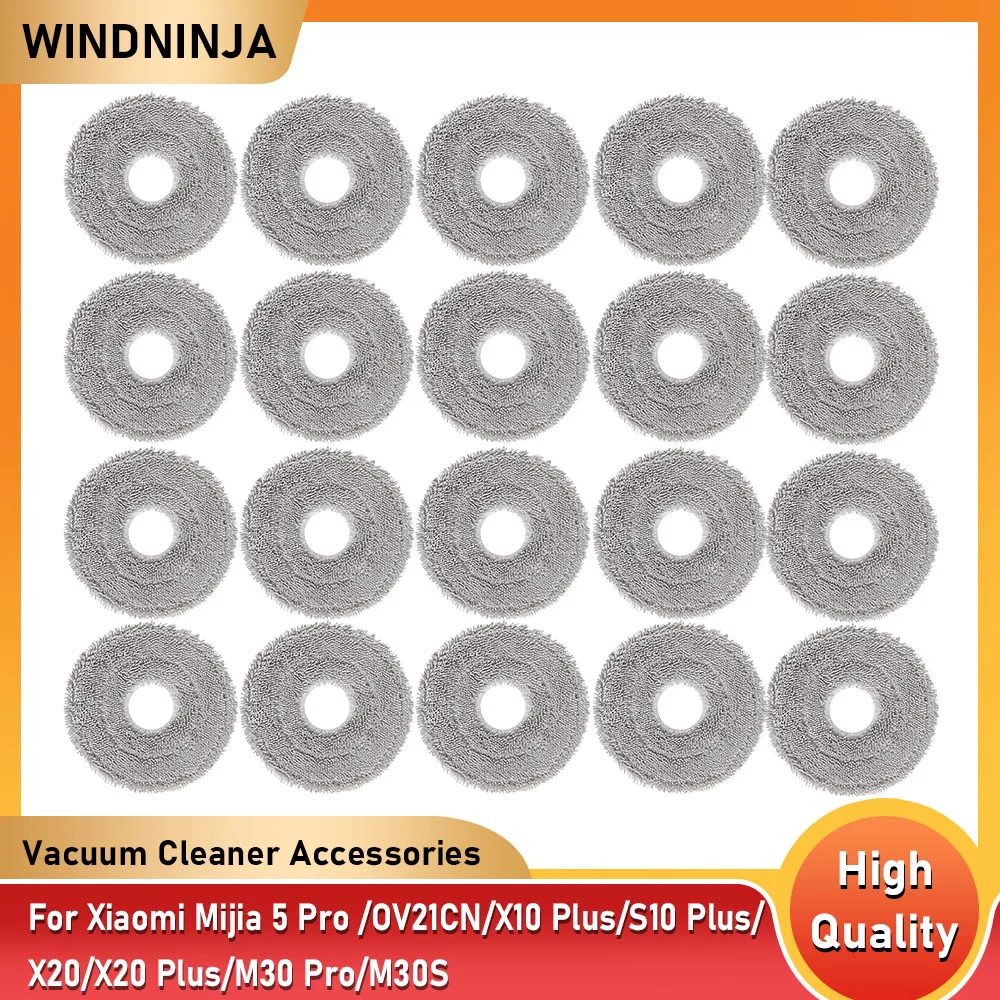 Mopp Tuch Kit Für Xiaomi Mijia 5 Pro /OV21CN/X10 Plus/S10 Plus/X20/X20 Plus/M30 Pro/M30S Roboter Staubsauger Mops Pad Teile Image
