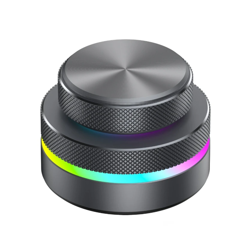 Dual-Knopf-Tastatur mit RGB-Leuchten, Reverse-Richtungsknopf, Bluetooth-Tastatur mit einem Tasten, anpassbarer Lautstärkeregler Image