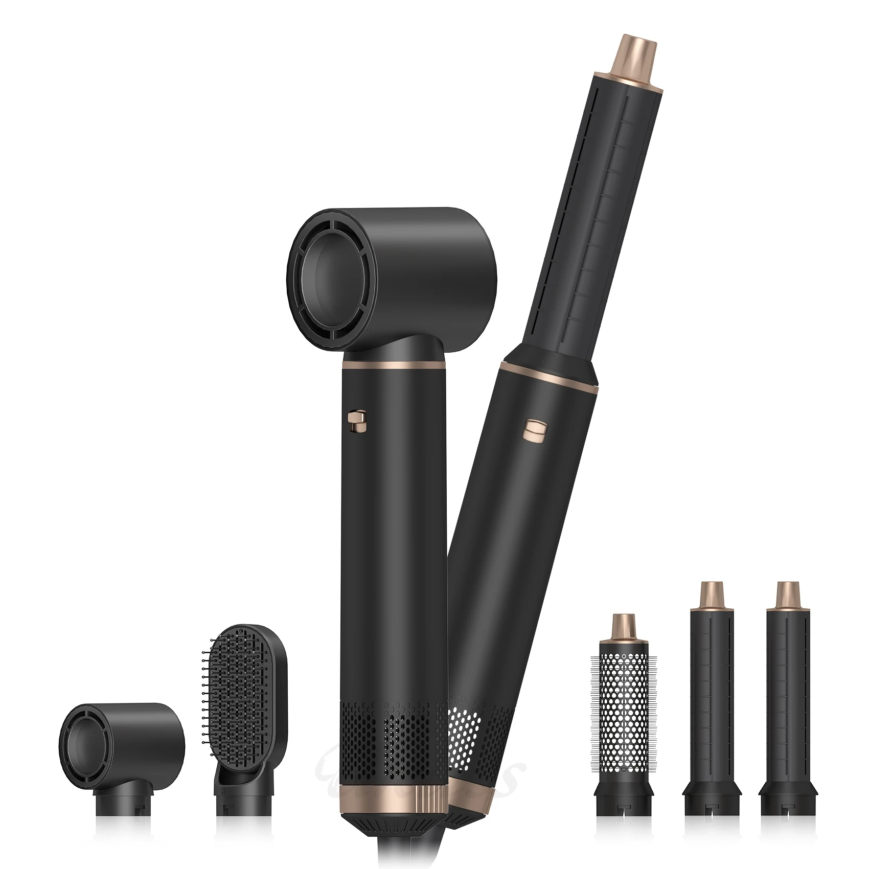 Asciugacapelli 5 in 1 Set pettine caldo Ferro arricciacapelli professionale Piastra per capelli Strumento per lo styling per asciugacapelli professionale per uso domestico