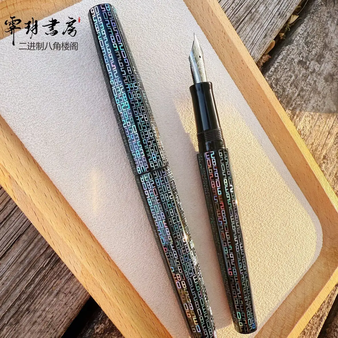 SELMY Imangible Heritage Handmade Urushi Lacquered Ebonite Number Raden Maki-e BOCK F Nib Füllfederhalter Business Writing Gift Image