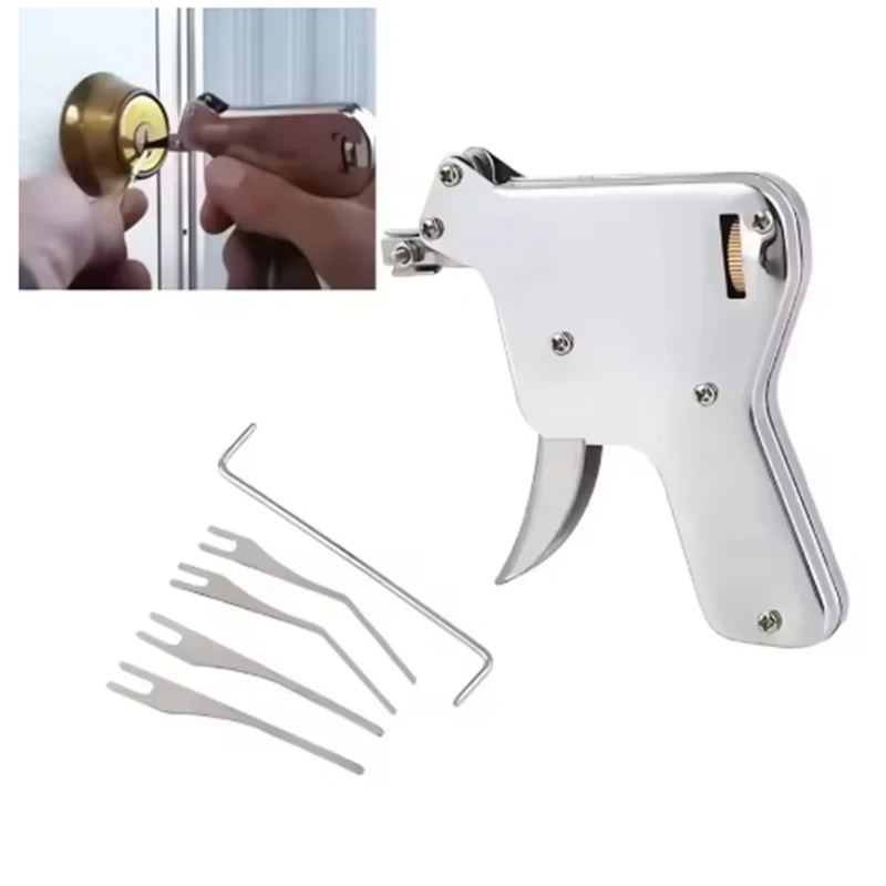 Ensemble d'outils ouverts pour cadenas, outil de pratique, pistolet manuel Semi-automatique, pièces d'outils, serrure en acier solide, ensemble d'outils de cueillette, extracteur