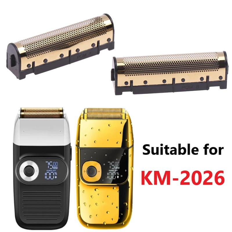 1 paar Original Goldene Folie Cutter Kopf Für Elektrische Rasierer KM-2026 Schwimm Rasierer Klinge Ersatz Teile Image
