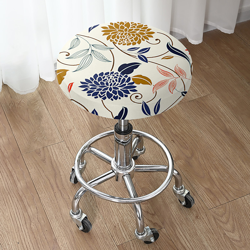 Modern Geometric Office Chair Stool Covers, Elastic Polyester Slipcovers for Home Office, Student Study, Apartment Creative Workspace Decoration