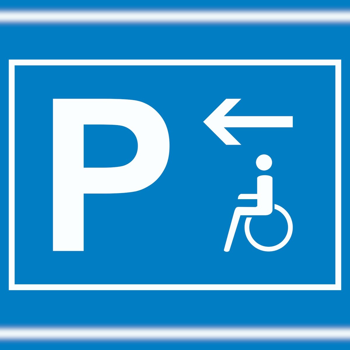 HB-Druck Behinderten Parkplatz Schild mit Richtungspfeil links waagerecht A4 (210x297mm) Image