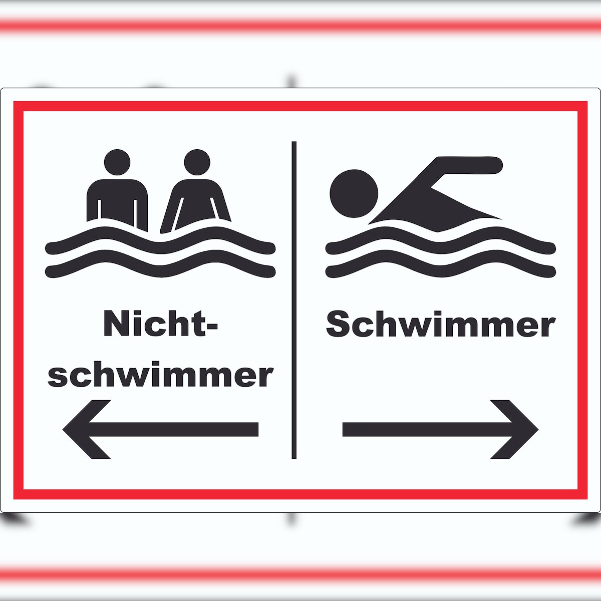 HB-Druck Nichtschwimmer Schwimmer Aufkleber A9 (37x52mm) Image