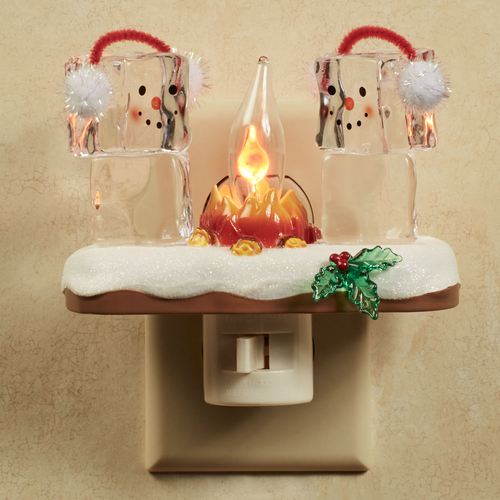 Ice Cube Campfire Nightlight Clear , Clear