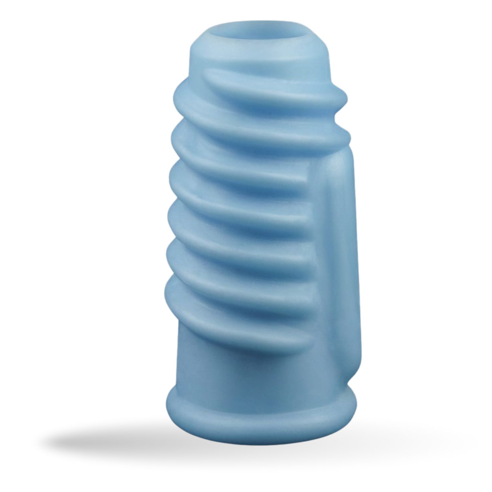 Lovelyness - custodia per pene con vibrazione blu scanalature 1 St